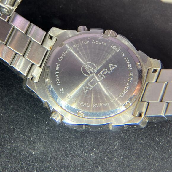 Tourneau Acura Chronograph Watch Swiss Movement Stainless Steel Dealer Edition